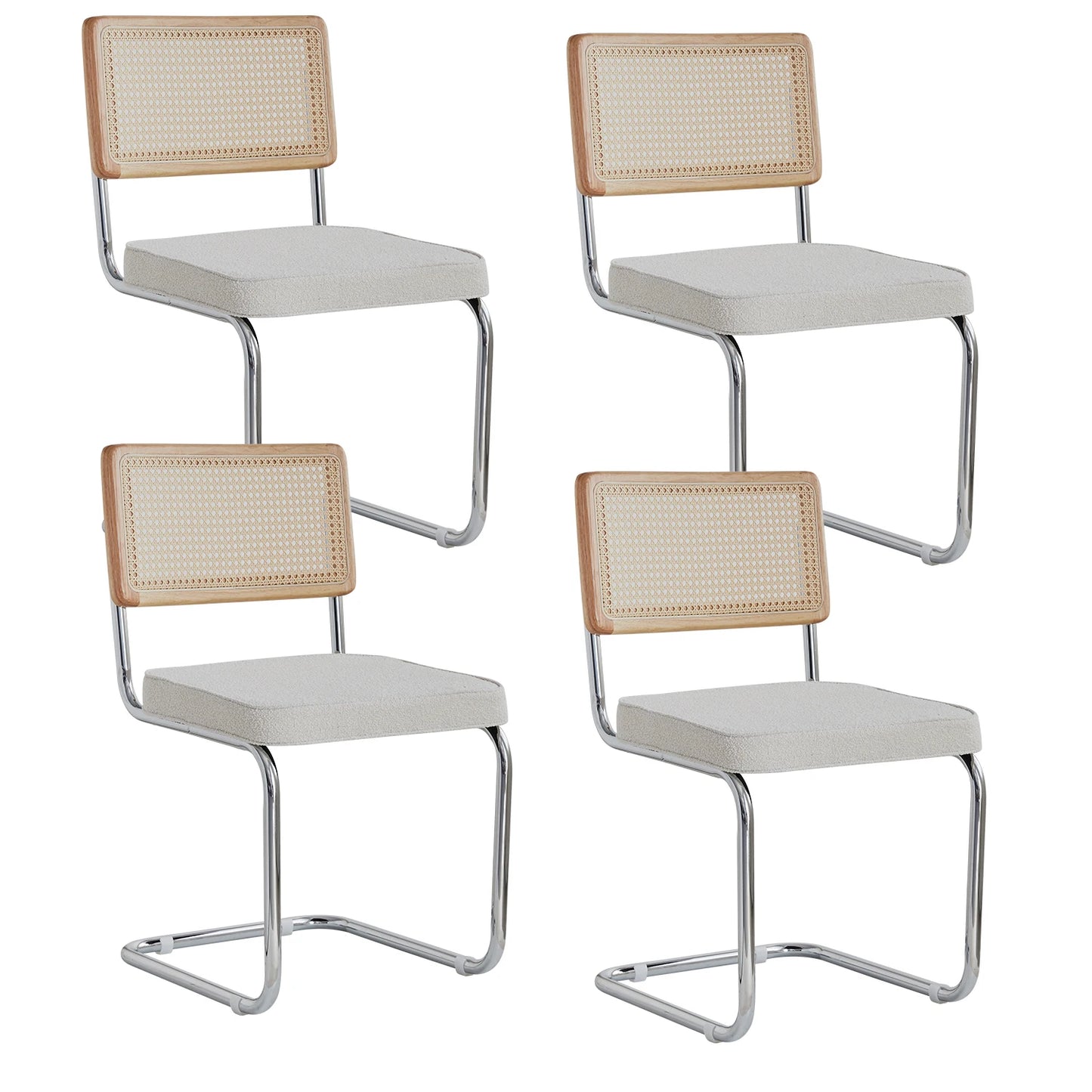 Set of 2/4 Retro Dining Chairs Plastic Rattan Chair Home