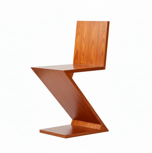 Nordic Light  Solid Wood Z-shaped Chair Designer