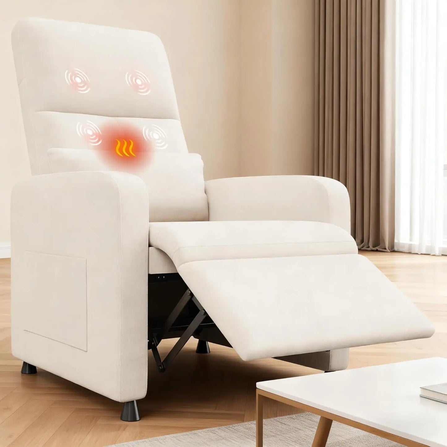 Electric relaxation Massage chair with heating function, adjustable armrests