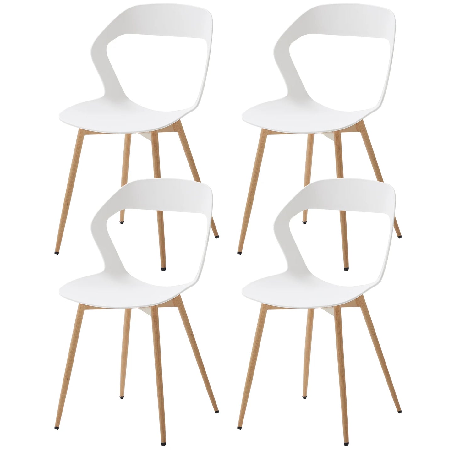 Set of 4 / 6 PCS  Simple Plastic Dining Chairs Living Room