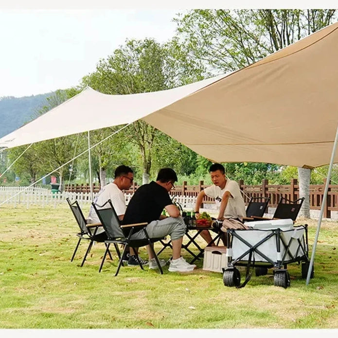4/2/1PCS-khaki Camping Chair Portable Outdoor Chair Aluminum