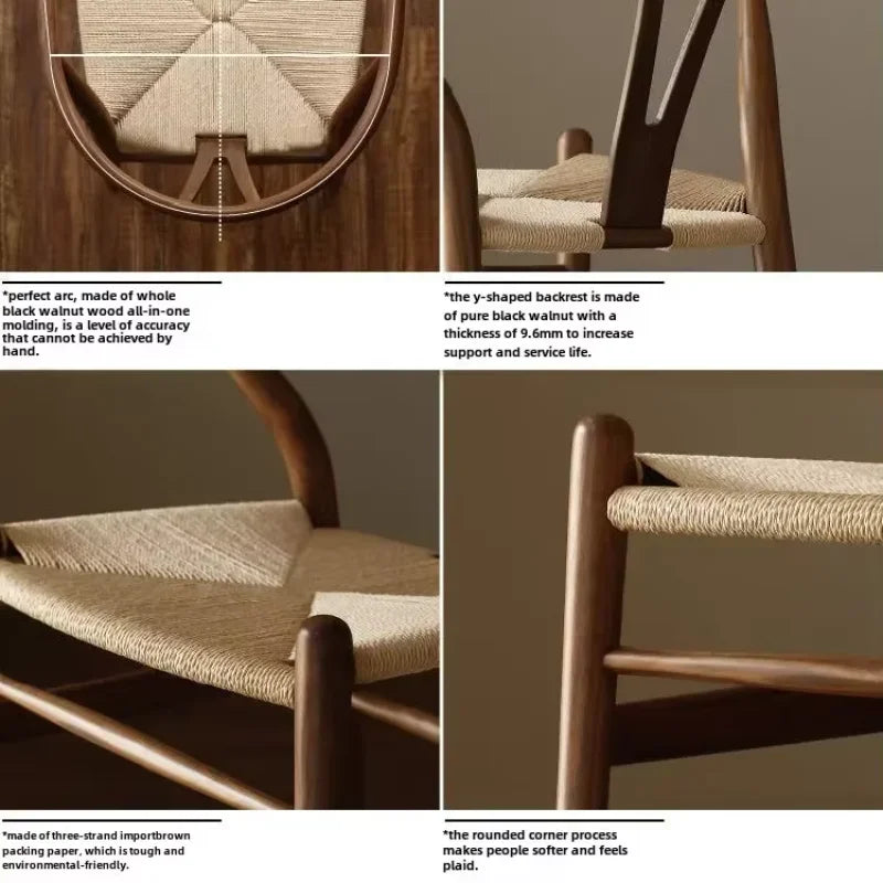 Nordic Quality Dining Chair Wooden Y Living Room