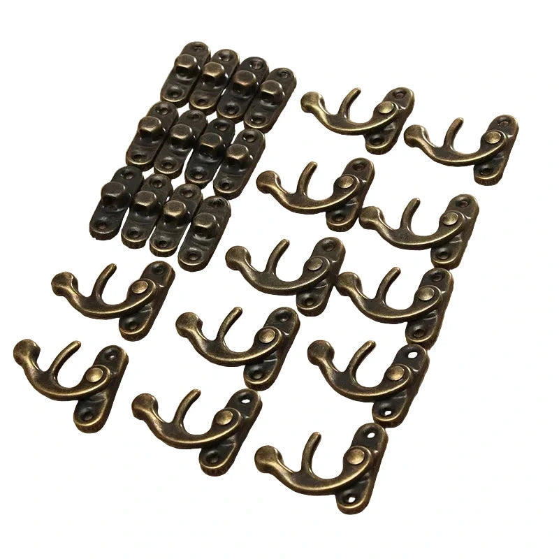 12pcs 34x28mm Antique Bronze Iron Padlock Hook Lock