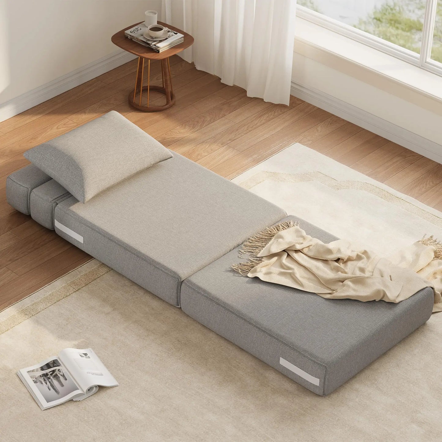 Space-Saving Folding Sofa Bed Chair with Pillow Single Convertible