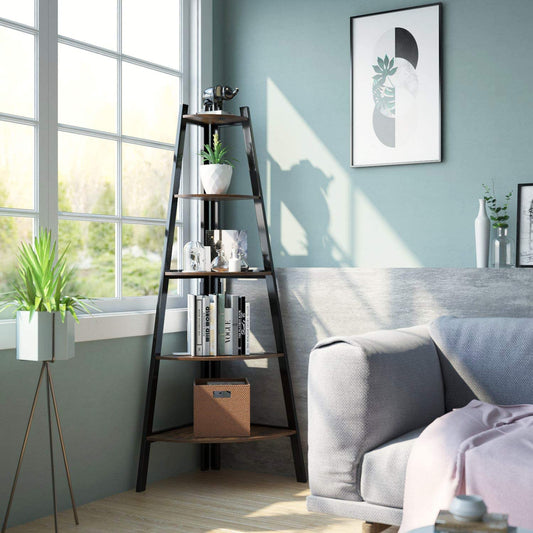 Scaffalatura ad angolo porta oggetti