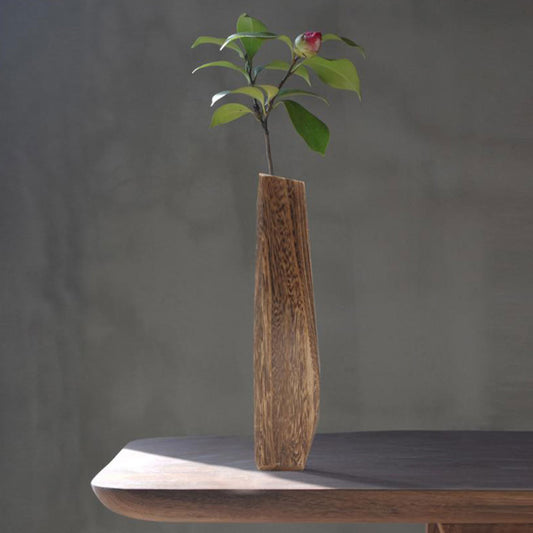 vaso per fiori in legno