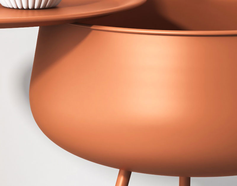 Comodino / tavolino in ferro