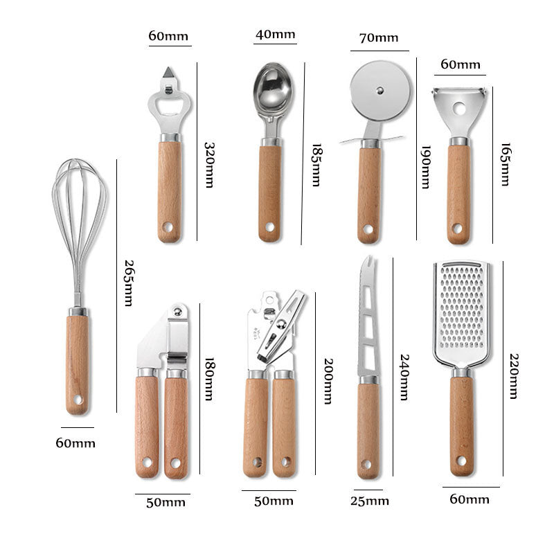 Utensili da cucina manico in legno